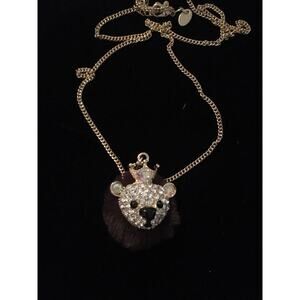 Brown Bear With‎ Stones Necklace